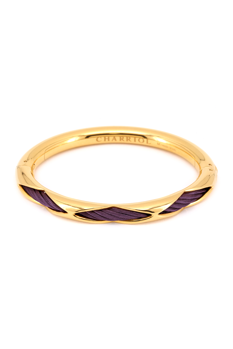 Celtic Dream Bangle, Main, color, Yellow gold PVD with Purple