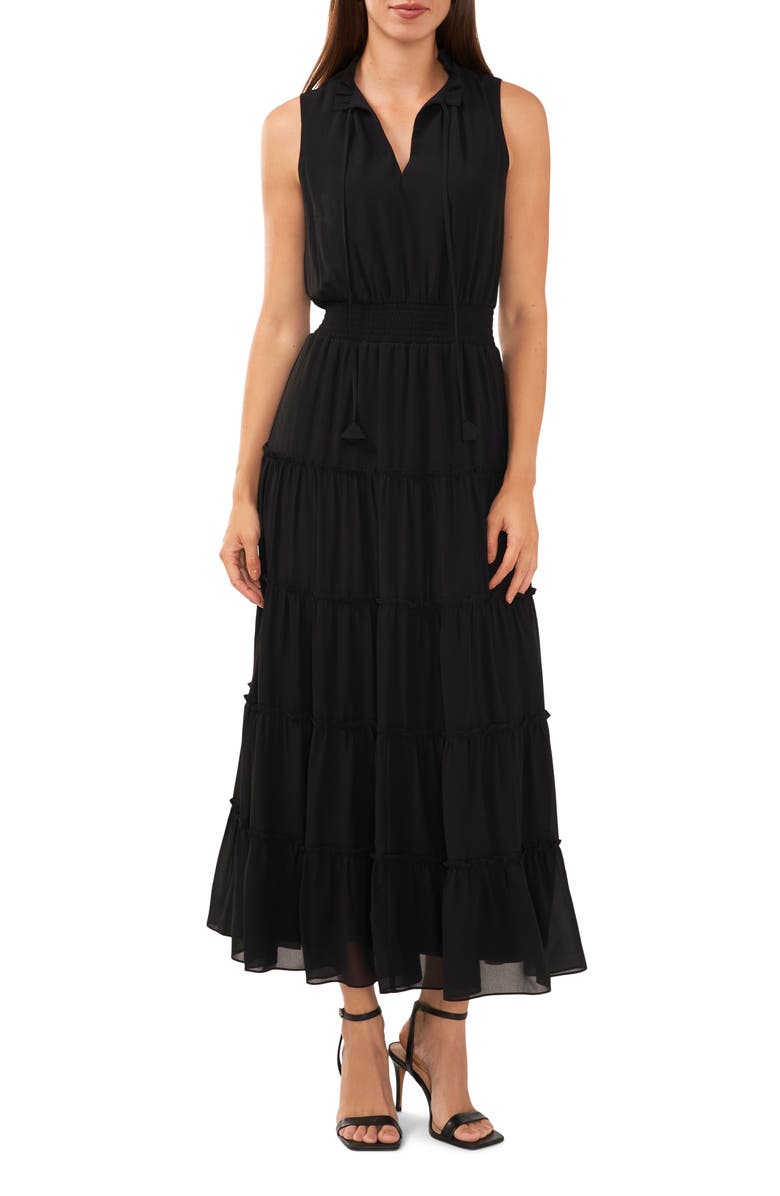 Halogen<sup>®</sup> Sleeveless Tiered Maxi Dress, Main, color, 