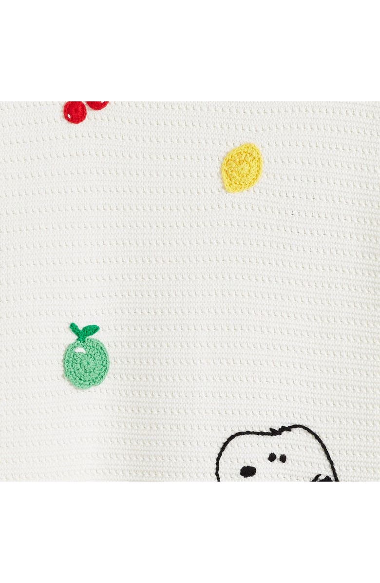 Chinti & Parker Cotton Snoopy Crochet Tee, Alternate, color, Cream