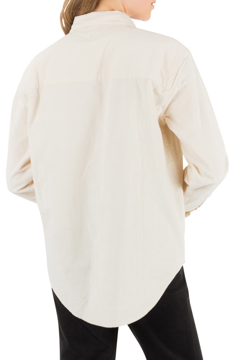 Hurley Drift Cotton Overshirt, Alternate, color, Off White