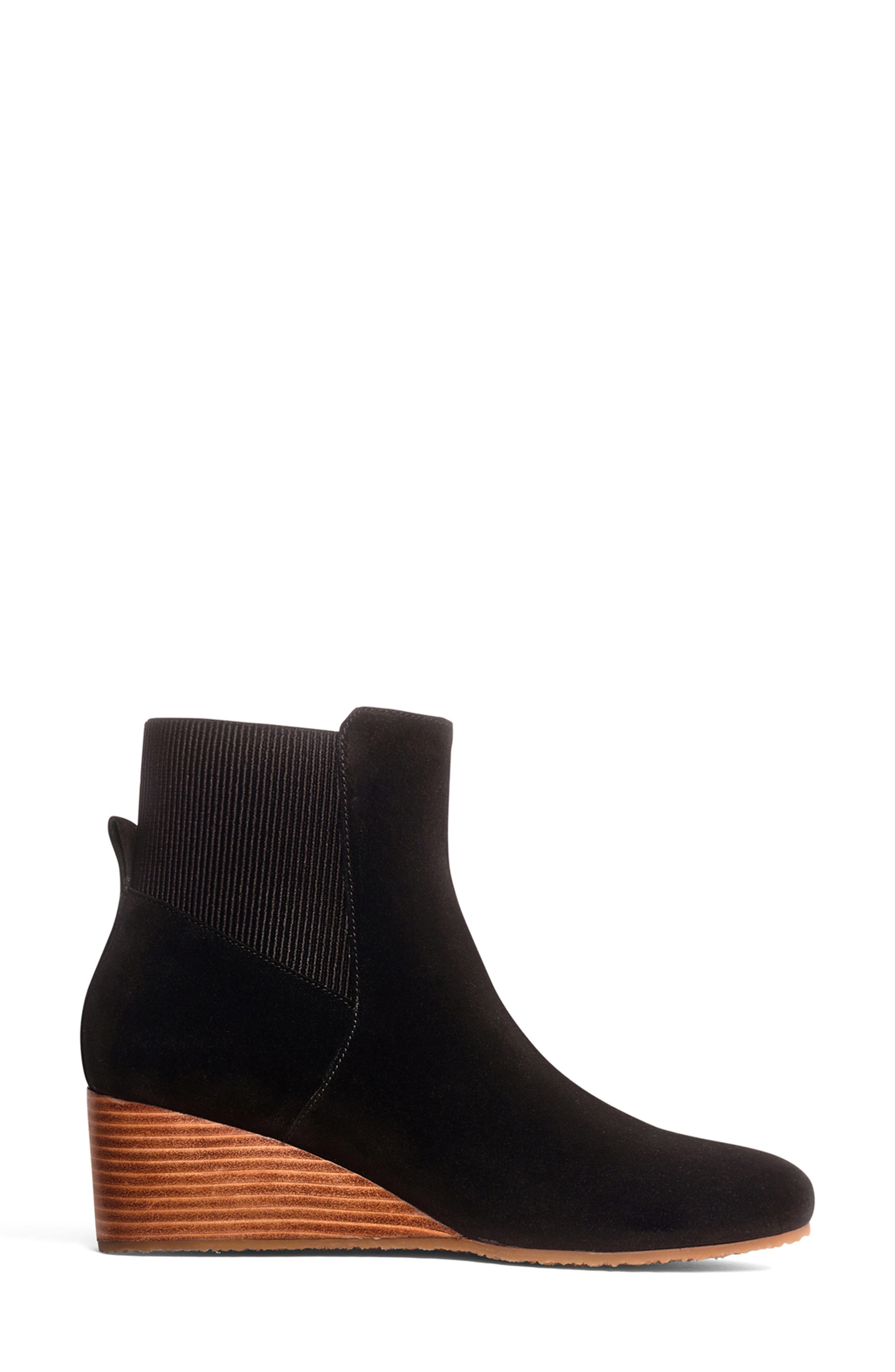 Lopez Wedge Bootie, Alternate, color, BLACK