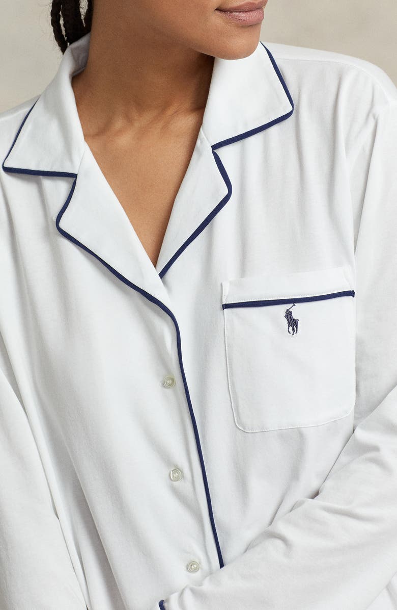 Polo Ralph Lauren Cotton Blend Sleepshirt, Alternate, color, White Cloud