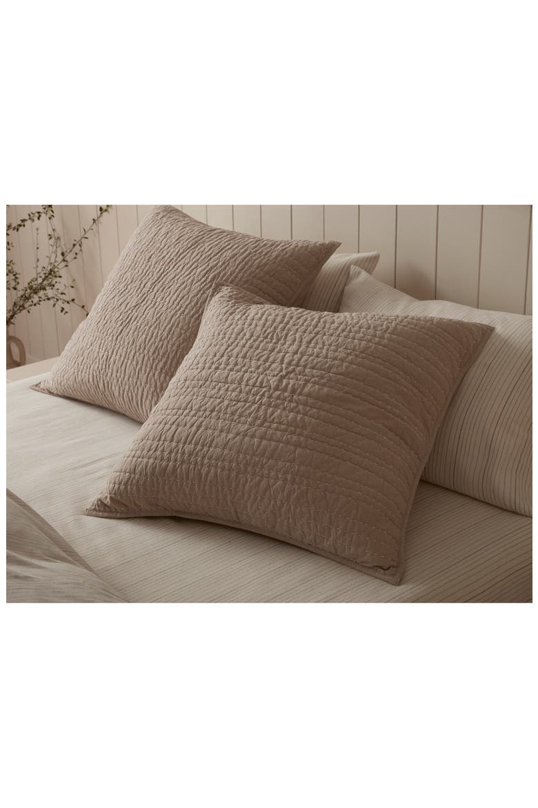 Organic Cotton Chambray Pillow Cover, Alternate, color, HAZEL CHAMBRAY