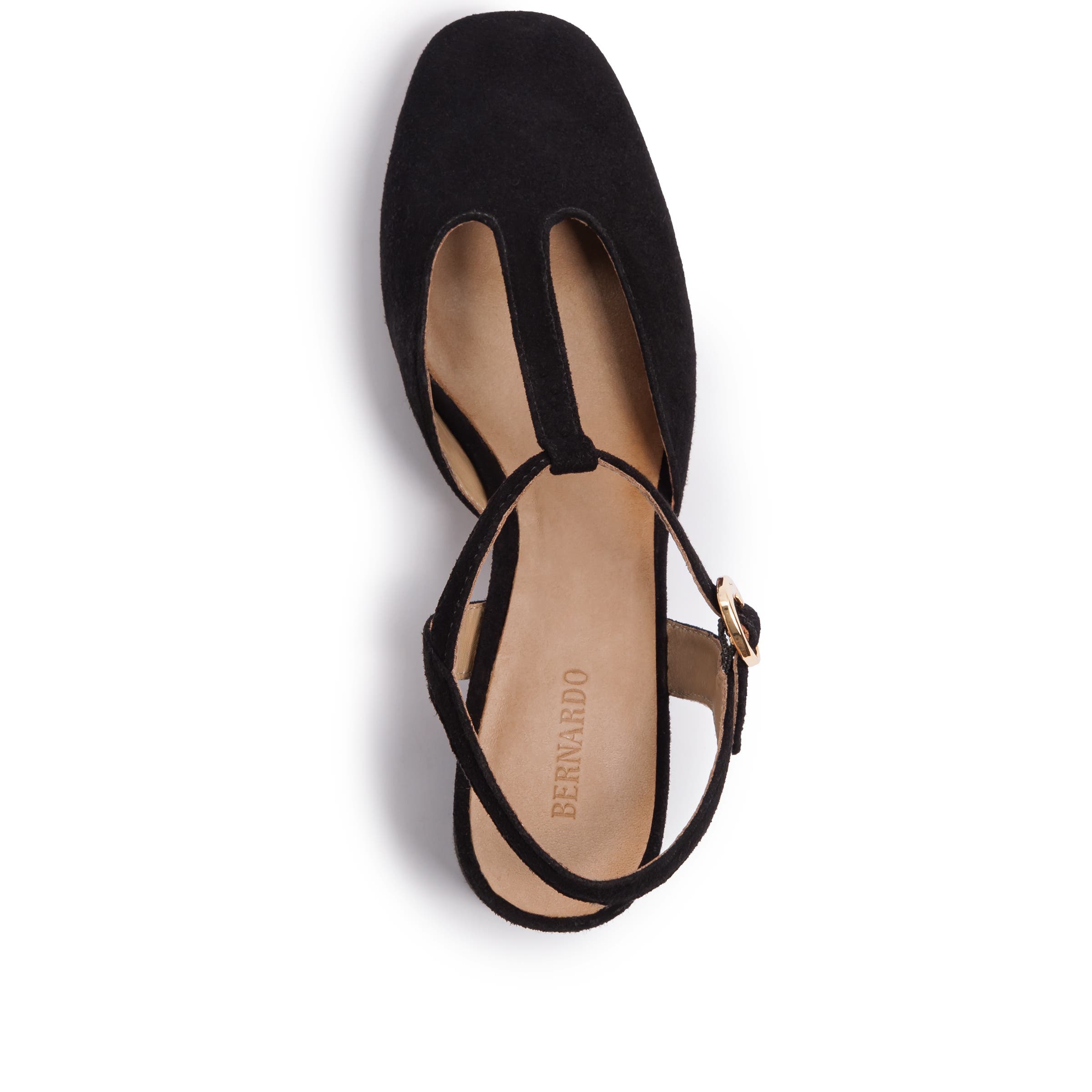 Bernardo Footwear Romi T-Strap Pump, Alternate, color, Black Suede