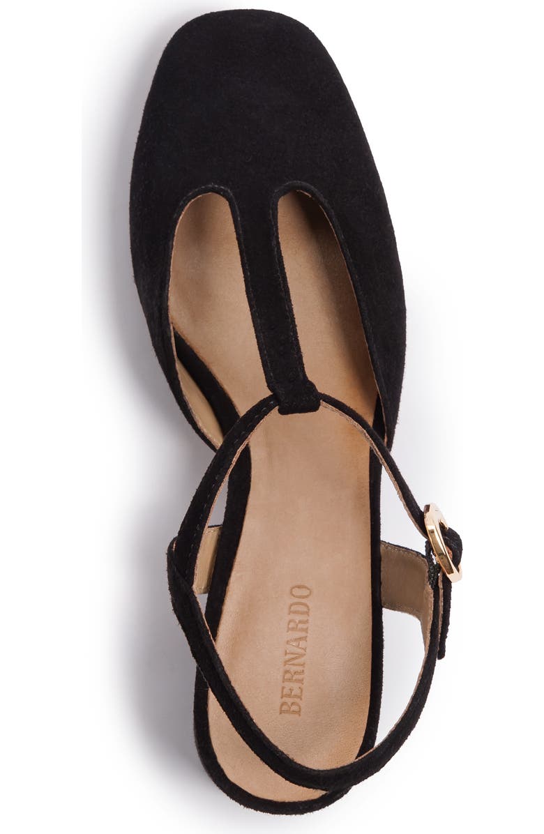 Bernardo Footwear Romi T-Strap Pump, Alternate, color, Black Suede