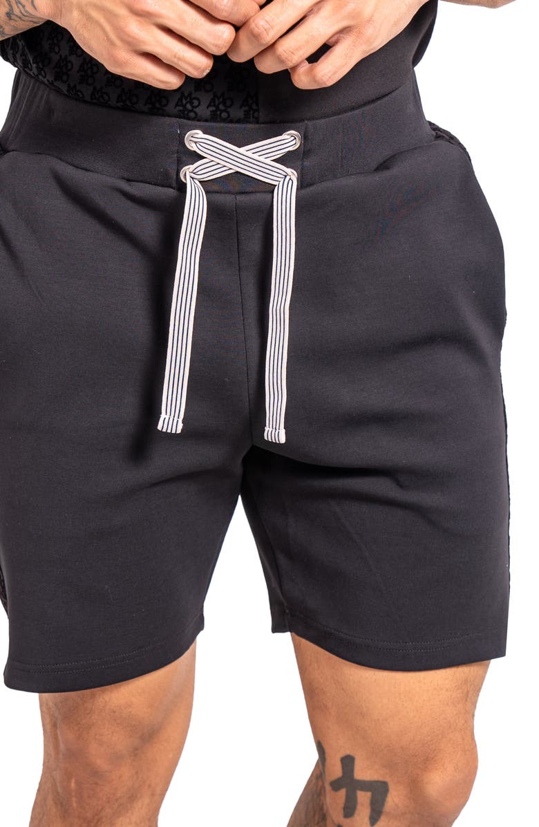 Maceoo Resistance70 Blue Knit Drawstring Shorts, Alternate, color, Blue