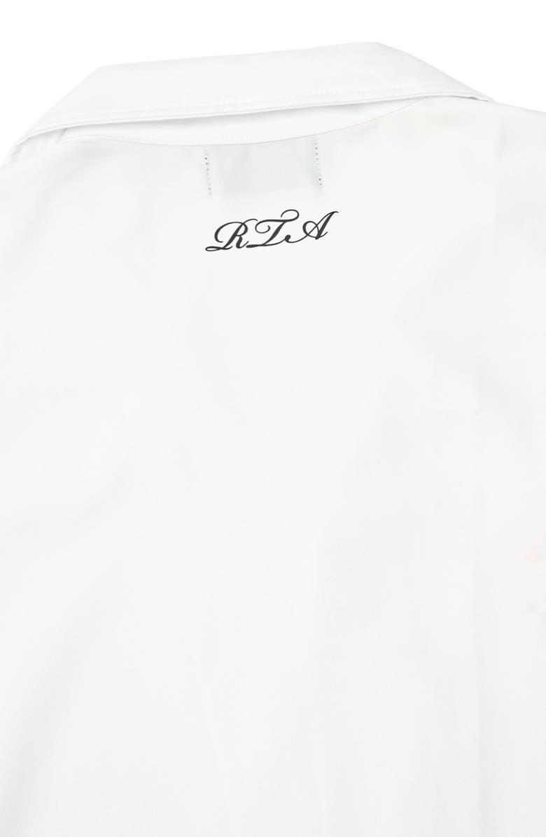 RtA Nathan Poppy Graphic Oversized Button-Up Camp Shirt, Alternate, color, White Poppy