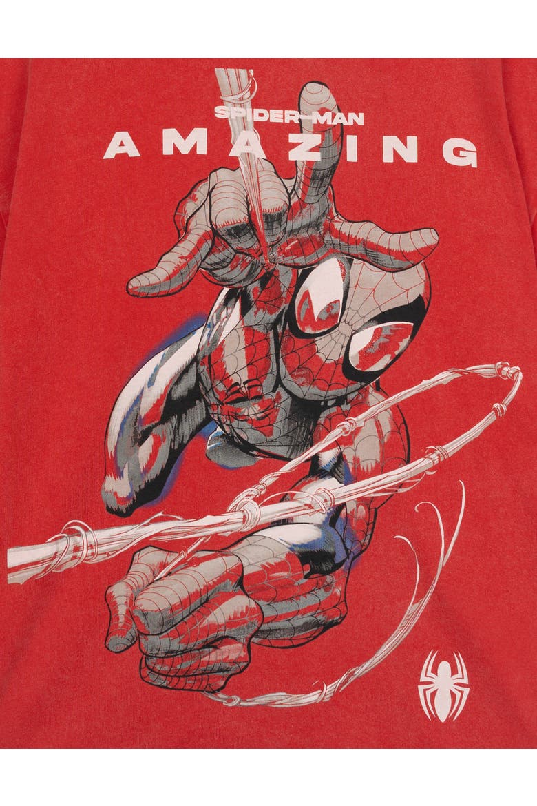 Spider-Man Short Sleeve T-Shirt, Alternate, color, Spiderman Washed Red