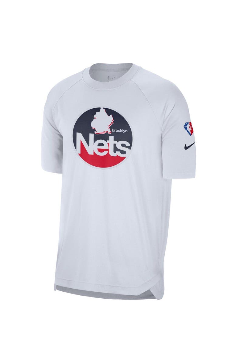 Nike Men's Nike White Brooklyn Nets 2021/22 City Edition Pregame Warmup Shooting T-Shirt, Alternate, color, 
