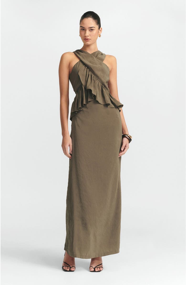ST MRLO Aloe Maxi Dress, Main, color, Dark Truffle