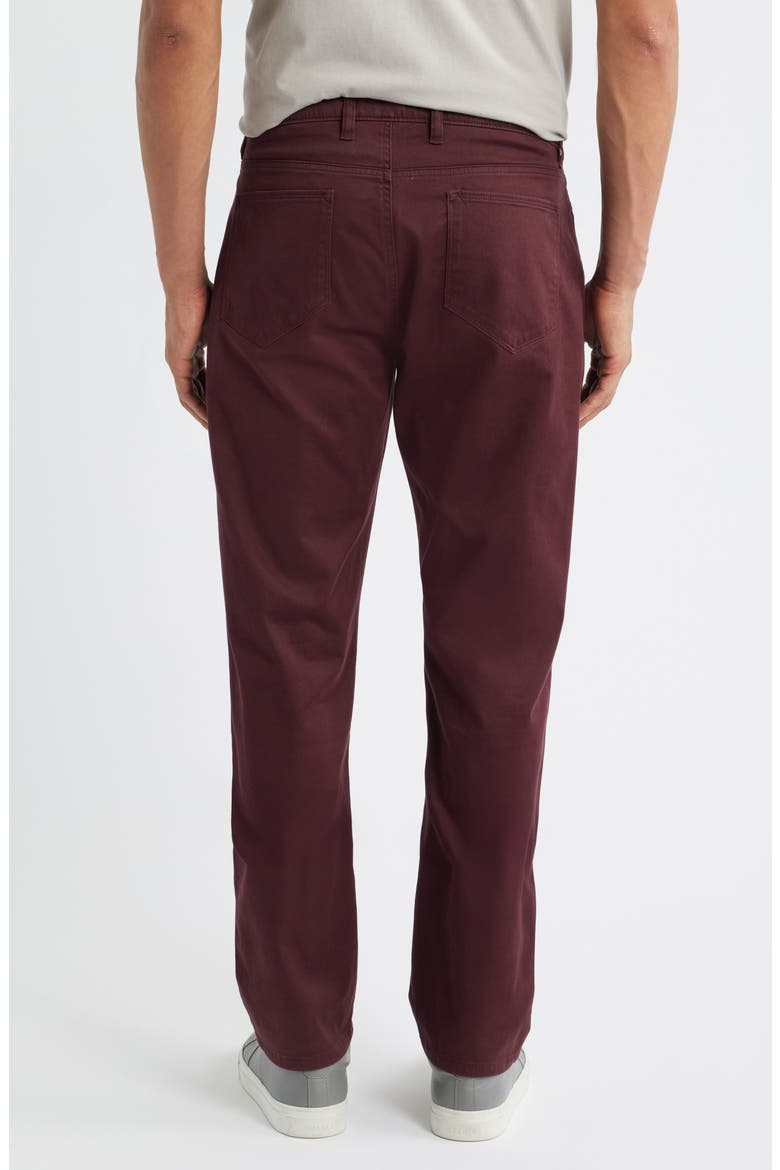 Five-Pocket Cotton Blend Pants, Alternate, color, BURGUNDY
