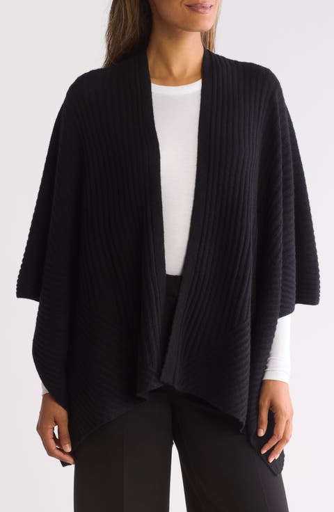 Ribbed Cashmere Ruana