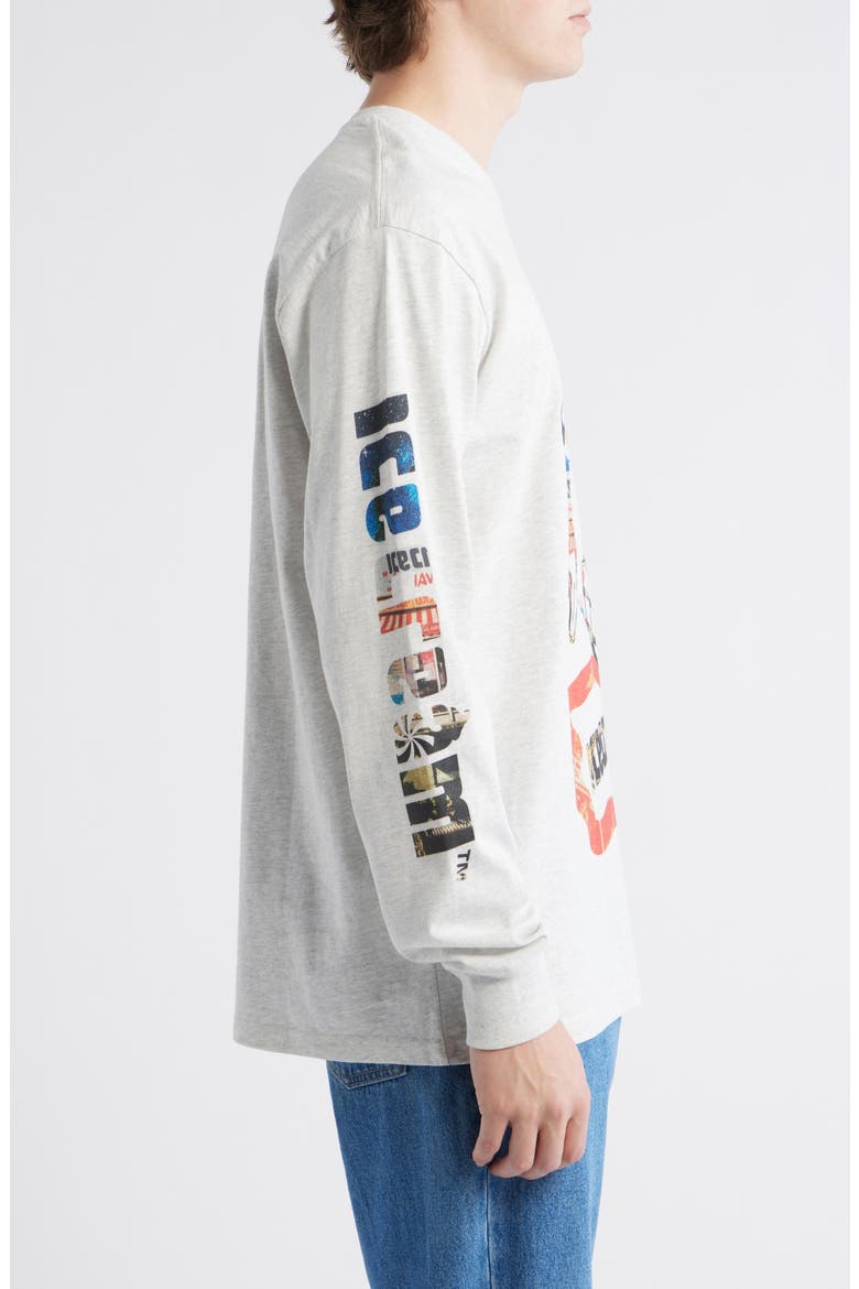 Cone Man Graphic Long Sleeve T-Shirt, Alternate, color, LIGHT GRAY