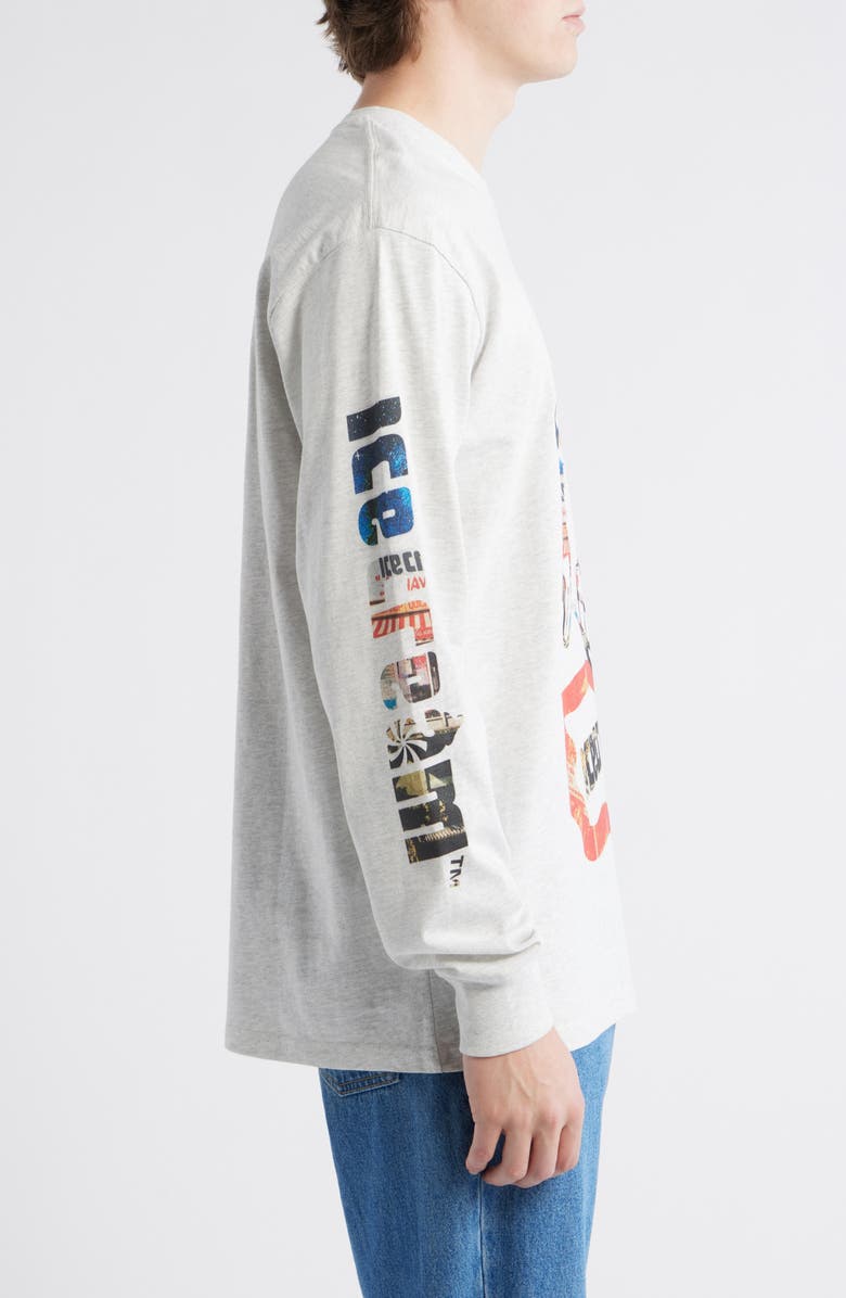 ICECREAM Cone Man Graphic Long Sleeve T-Shirt, Alternate, color, Light Gray