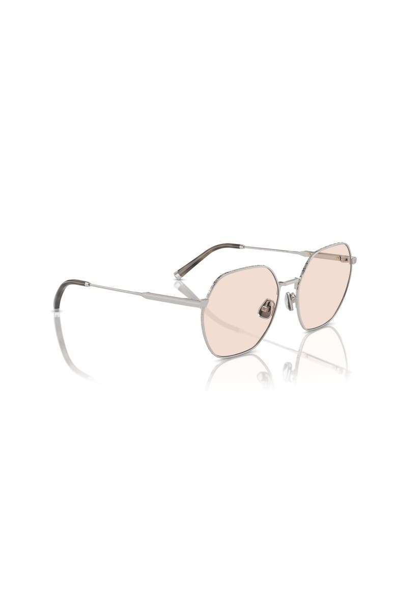 Brunello Cucinelli 55mm Irregular optical glasses, Alternate, color, Silver