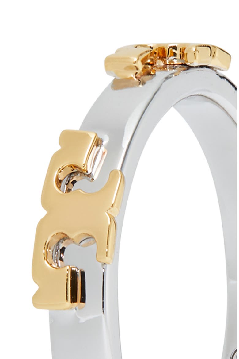 Serif-T Band Ring, Alternate, color, TORY SILVER MIXED METAL