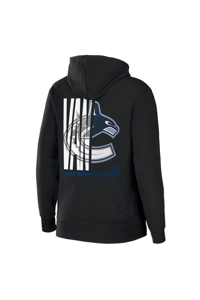 Women's WEAR by Erin Andrews Black Vancouver Canucks Sponge Fleece Full-Zip Hoodie, Alternate, color, Black