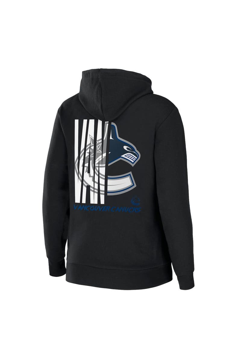 WEAR by Erin Andrews Women's WEAR by Erin Andrews Black Vancouver Canucks Sponge Fleece Full-Zip Hoodie, Alternate, color, 