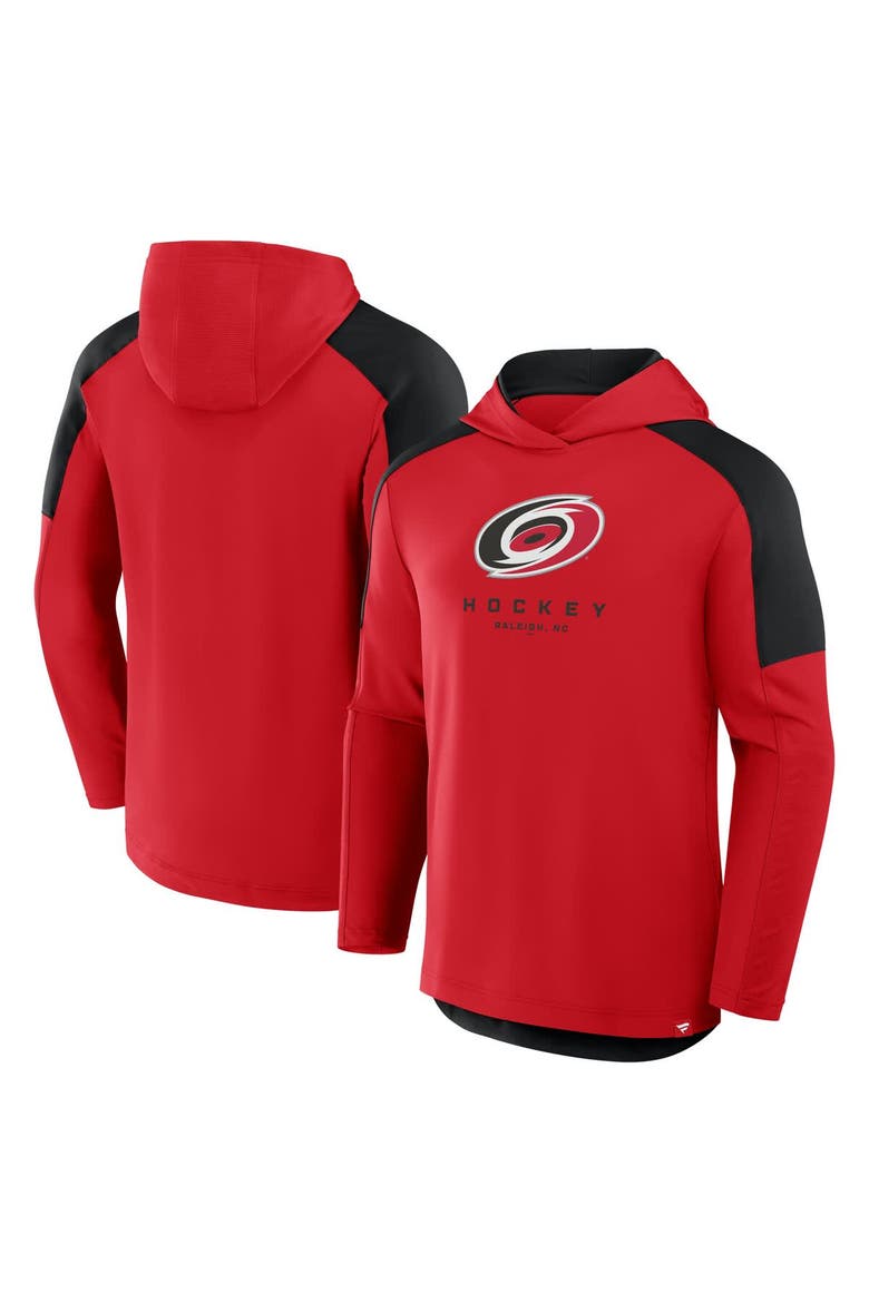 Men's Fanatics Red Carolina Hurricanes Meta Game Transitional Pullover Hoodie, Alternate, color, Red