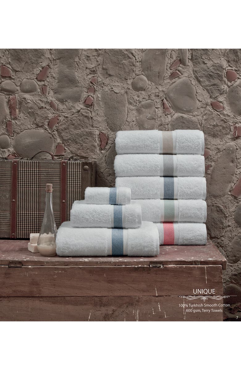 DePera Unique Turkish Cotton Hand Towel 4-Piece Set, Alternate, color, Anthracite