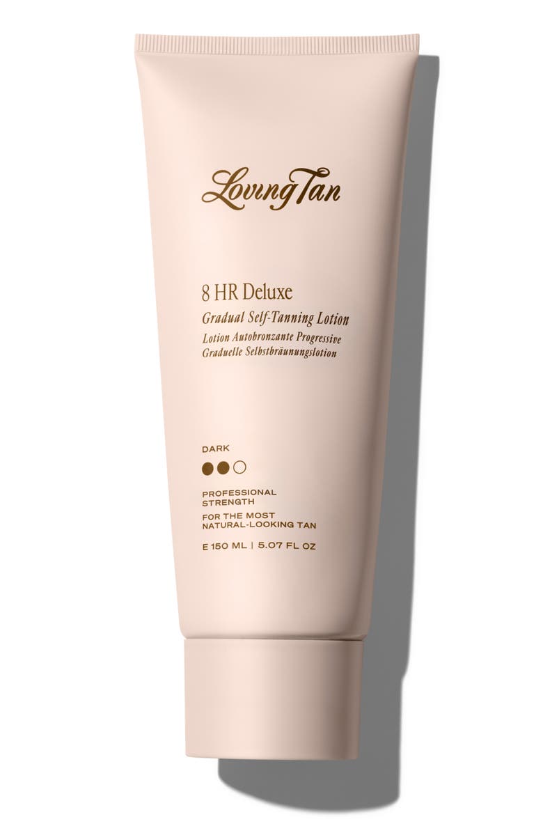 Loving Tan 8 HR Deluxe Gradual Self-Tanning Lotion, Main, color, Dark