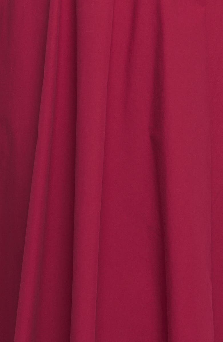 FLYING TOMATO Puff Sleeve A-Line Cotton Maxi Dress, Alternate, color, Burgundy