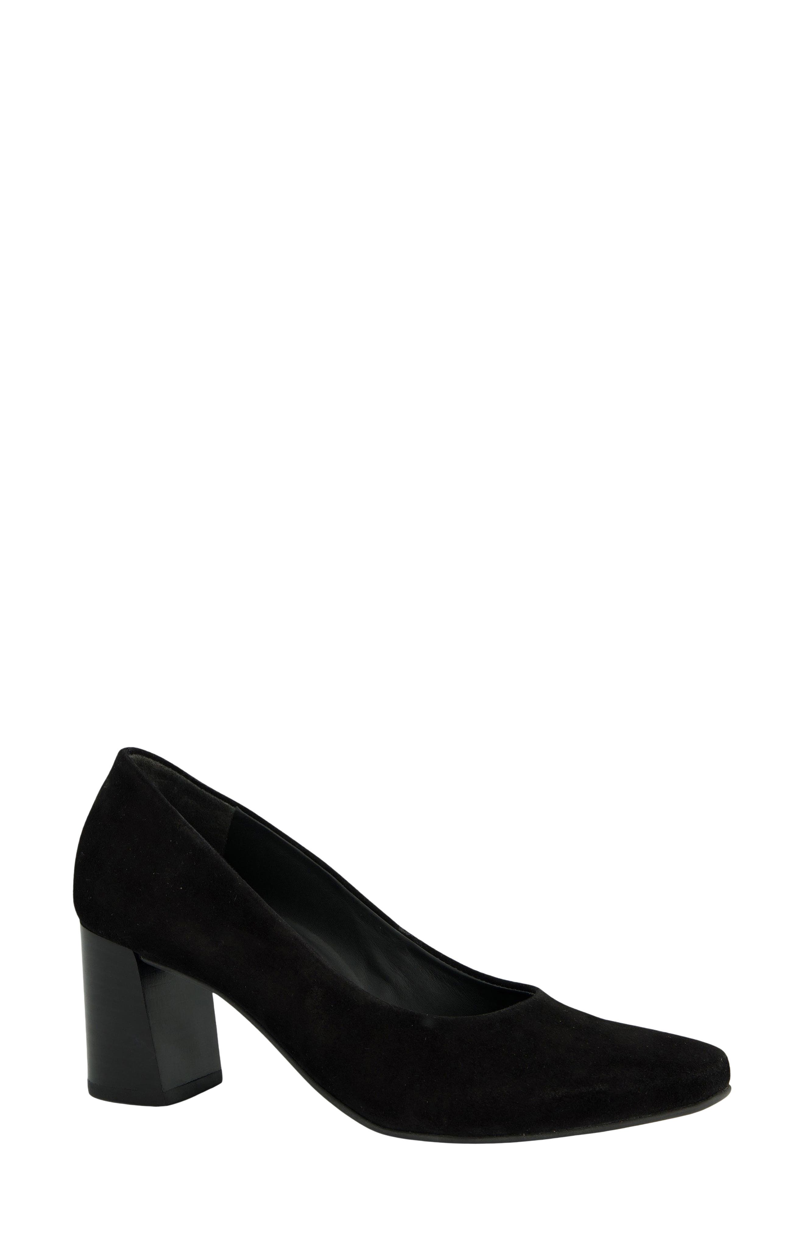 Frisco Leather Pump, Main, color, BLACK SUEDE