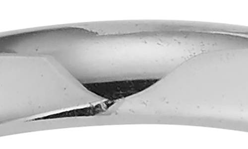 Chloe & Madison Chloe And Madison Rhodium Plate Band Ring In Metallic