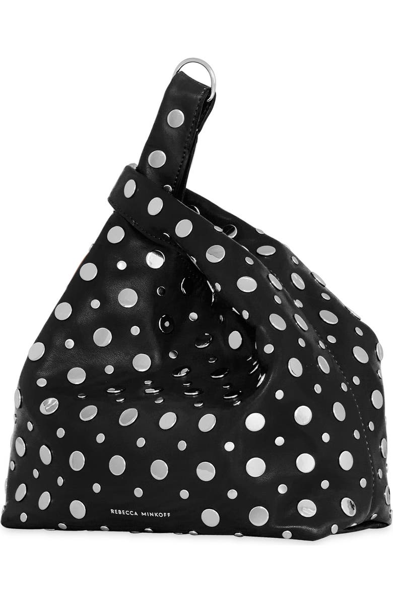 Rebecca Minkoff Ayla Stud Faux Leather Shopper Bag, Alternate, color,