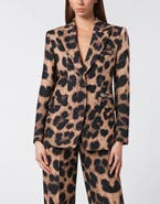 PHILIPP PLEIN Leopard Blazer Single Breasted Fit Women