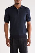 Cactus Man Textured Quarter Zip Polo