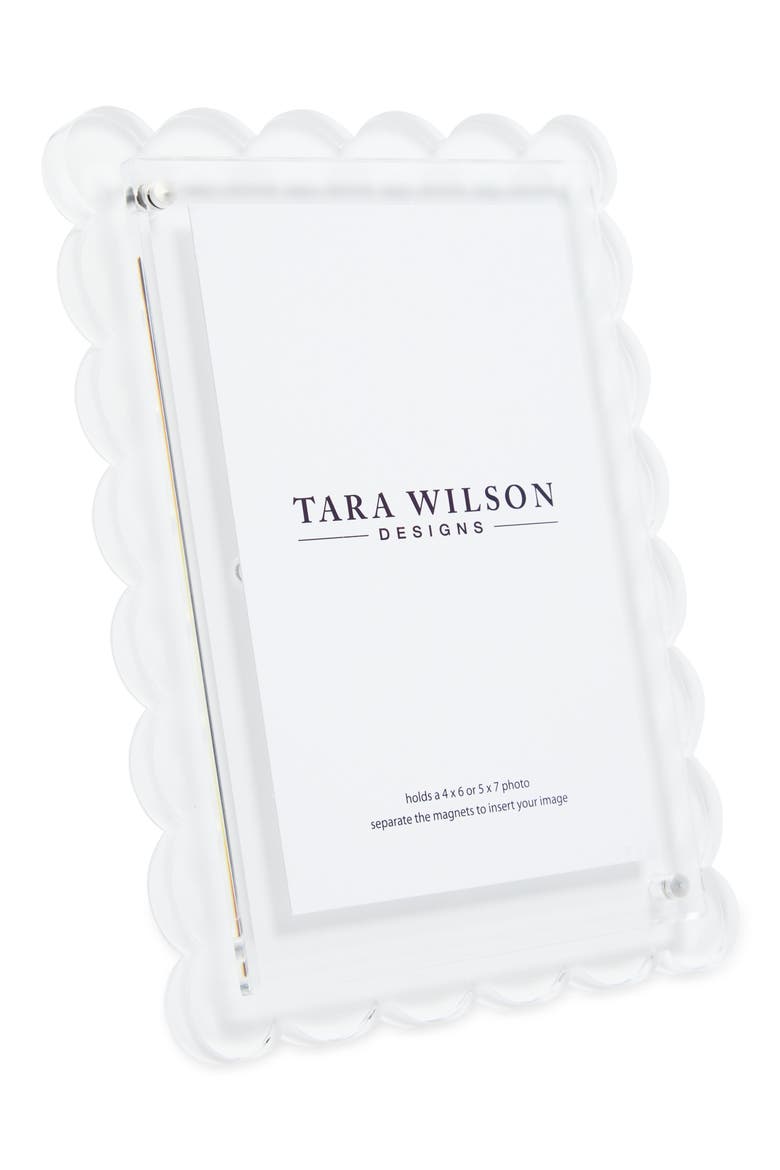 Scallop Picture Frame, Main, color, WHITE