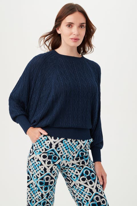 Blue Cove Cable Knit Pullover