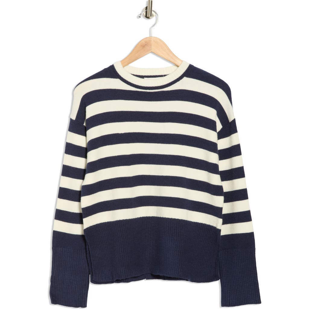 Vigoss Stripe Side Slit Sweater In Multi