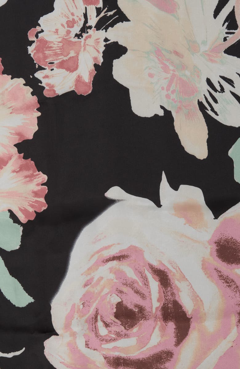 Vince Camuto Exploded Bloom Scarf, Alternate, color, Black Rose