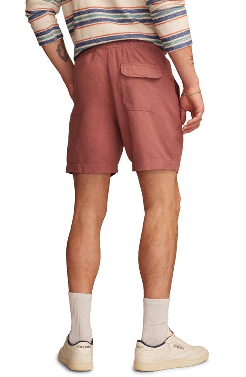 Lucky Brand 7-inch Drawstring Waist Linen & Cotton Short In Brown