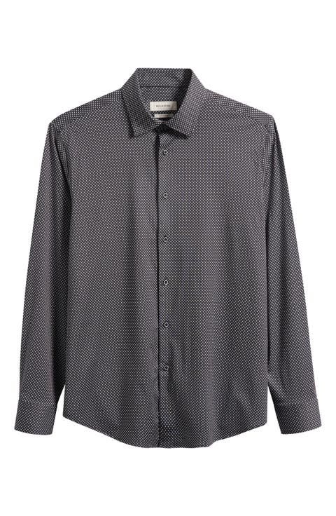 James OoohCotton® Microprint Button-Up Shirt