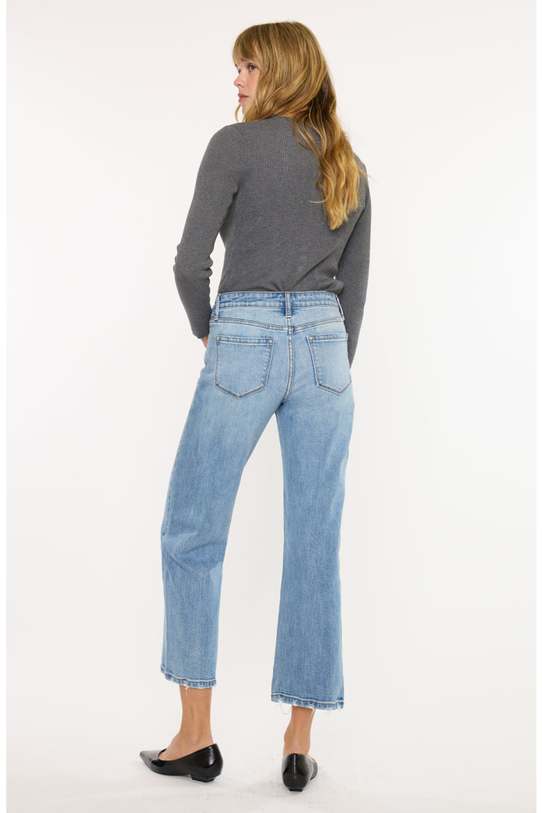 Melissa High Rise Slim Wide Leg Jeans, Alternate, color, Light Wash