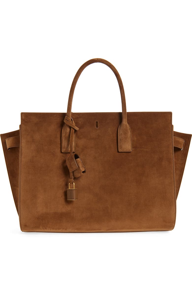 Saint Laurent Large Sac de Jour Suede Tote, Main, color,