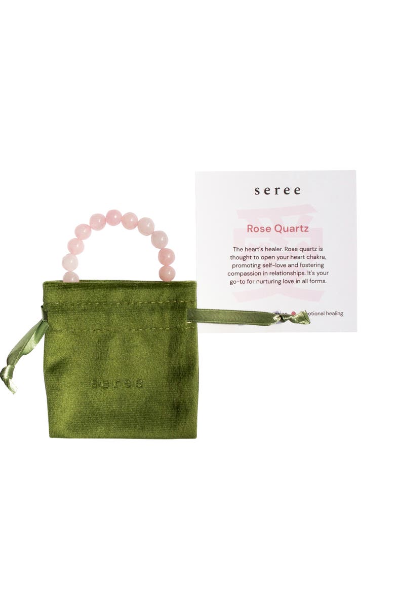seree Manifest Collection Love Pink Crystal Beaded Bracelet, Alternate, color, Pink