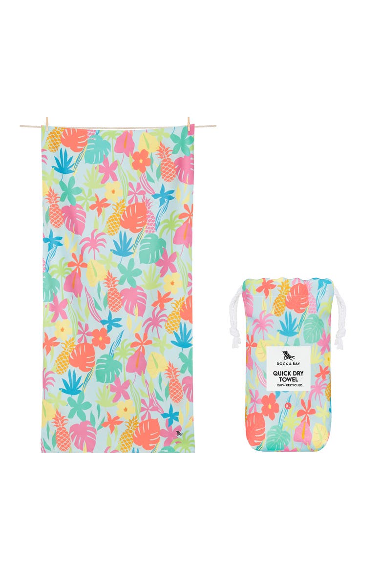 Dock & Bay Quick Dry Beach Towel, Main, color, Aloha Glow