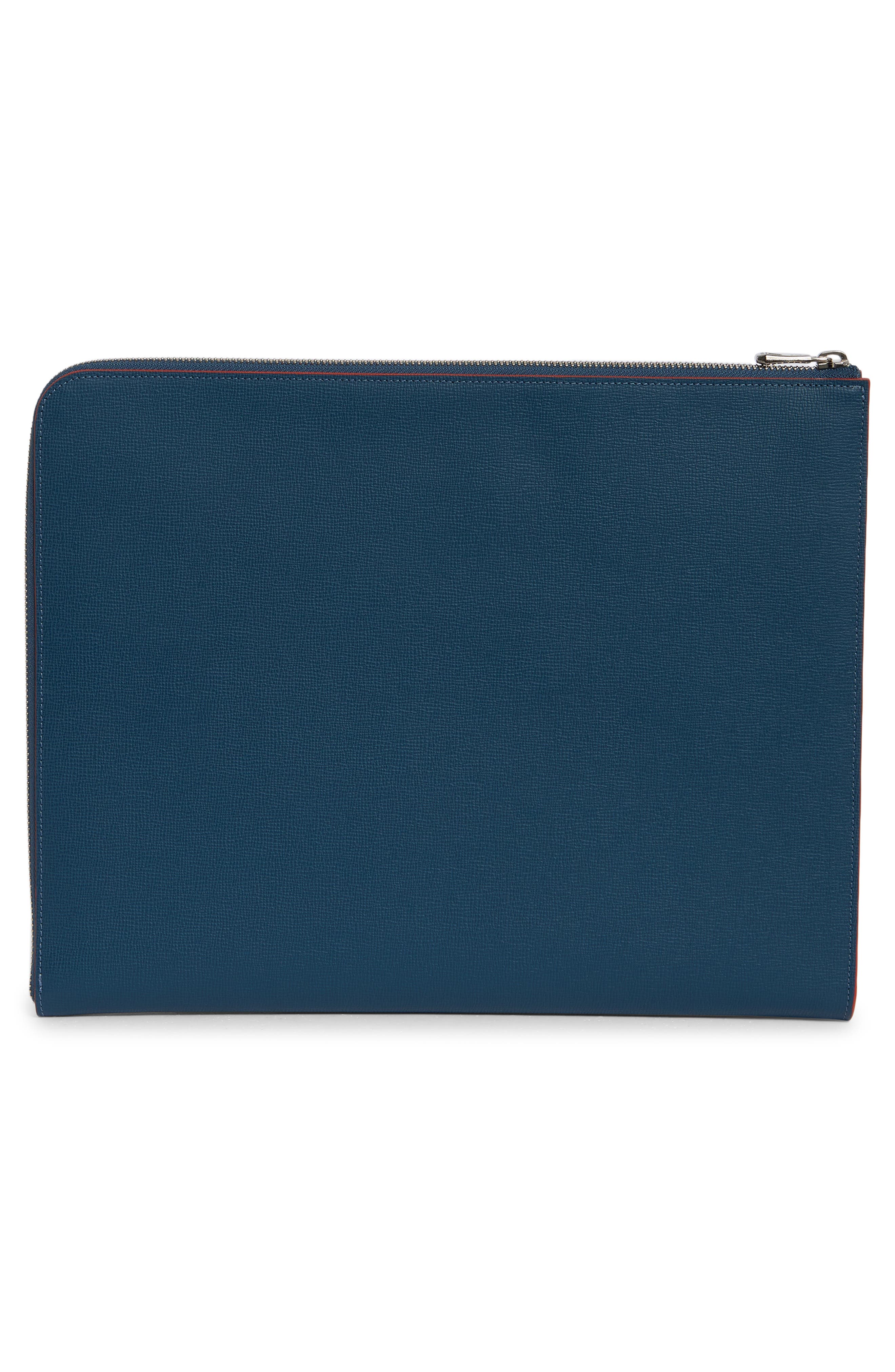 Longchamp Racing Textured Leather Laptop Document Case, Alternate, color, Nordic