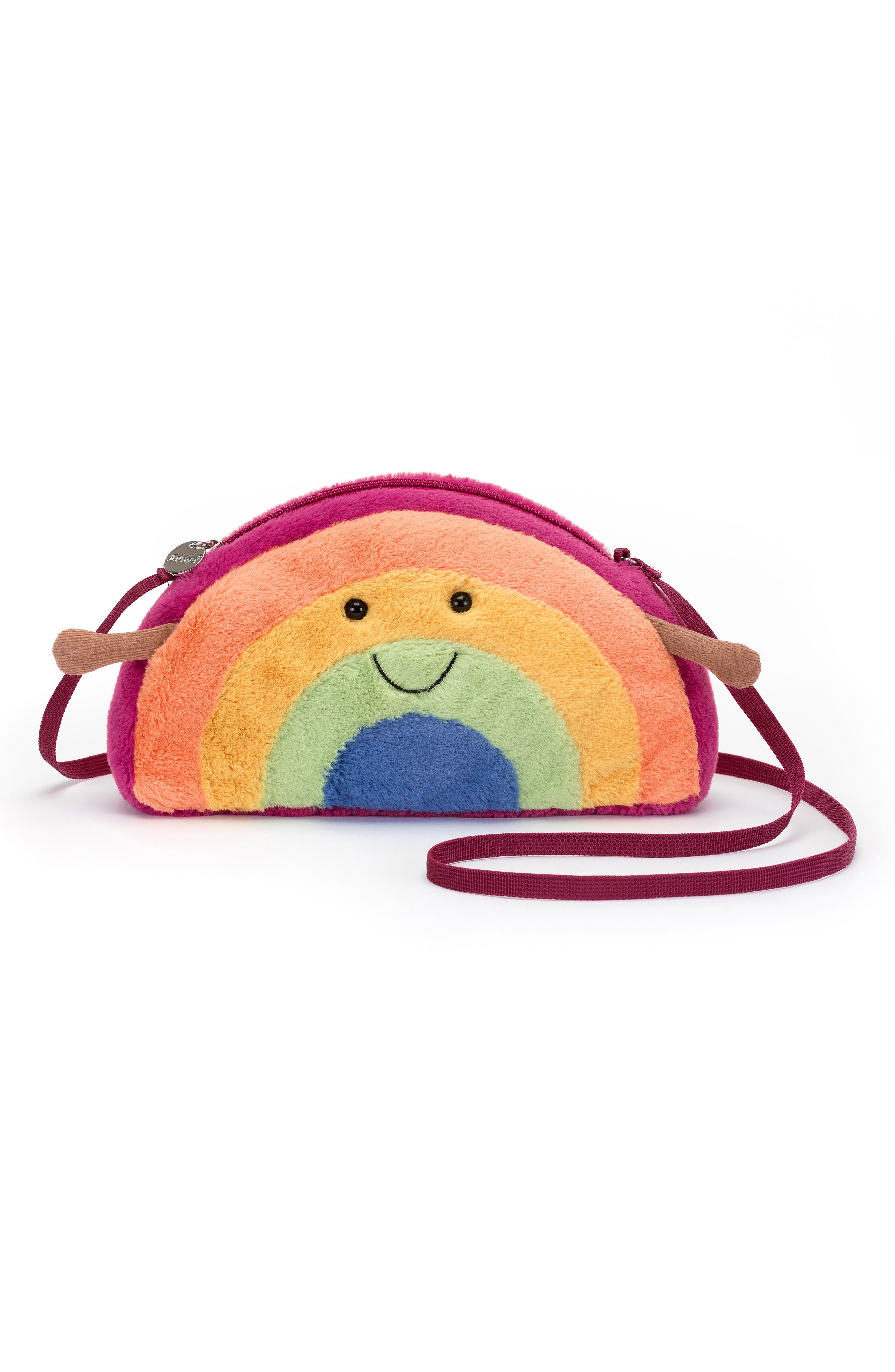 Kids' Amusable Rainbow Plush Crossbody Bag, Main, color, MULTI