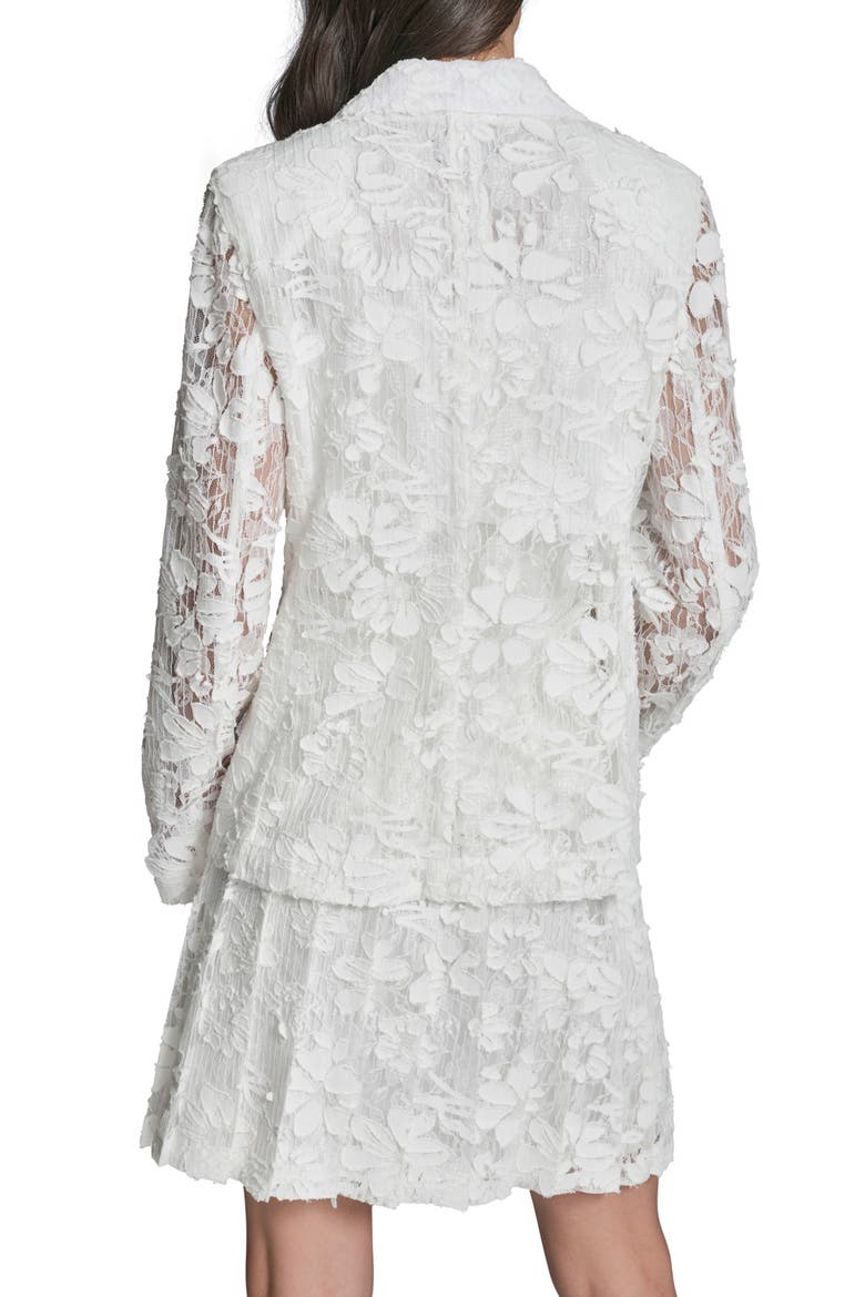 All Over Lace Blazer, Alternate, color, SOFT WHITE