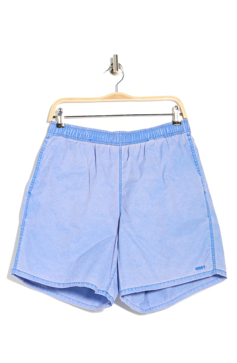 Obey Easy Pigment Nylon Shorts, Alternate, color, Pigment Dazzling Blue