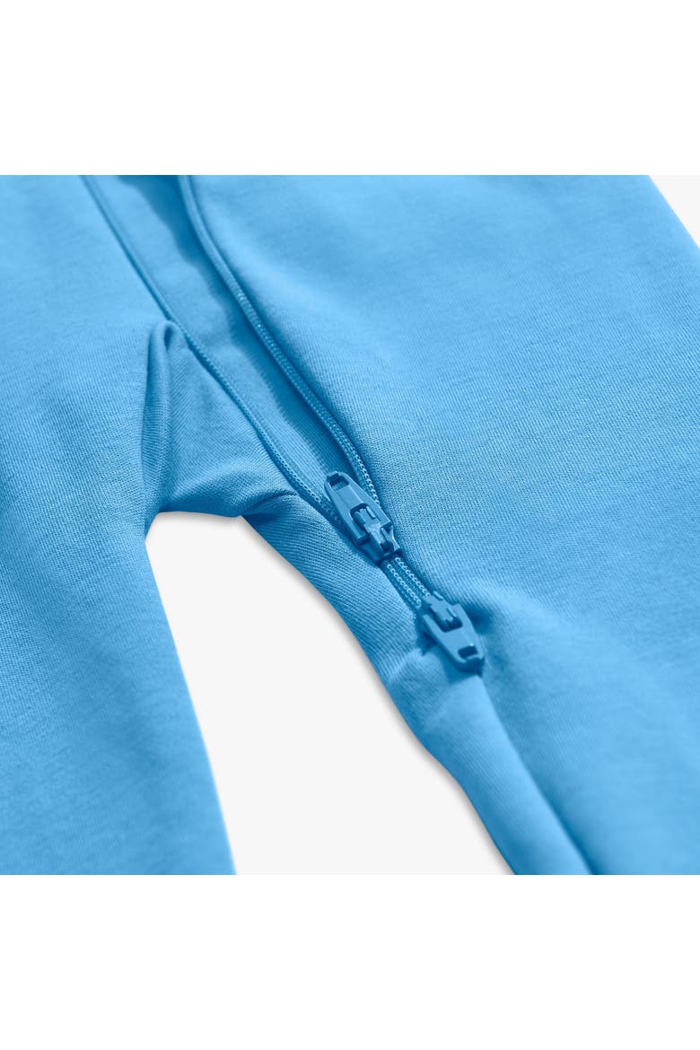 Baby Organic Zip Romper In Solids, Alternate, color, Cornflower