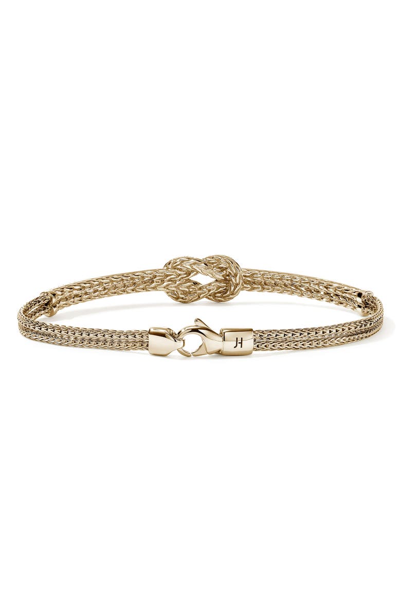 John Hardy Love Knot Bracelet, 14K Gold, Diamonds, Alternate, color, 14K Yellow Gold