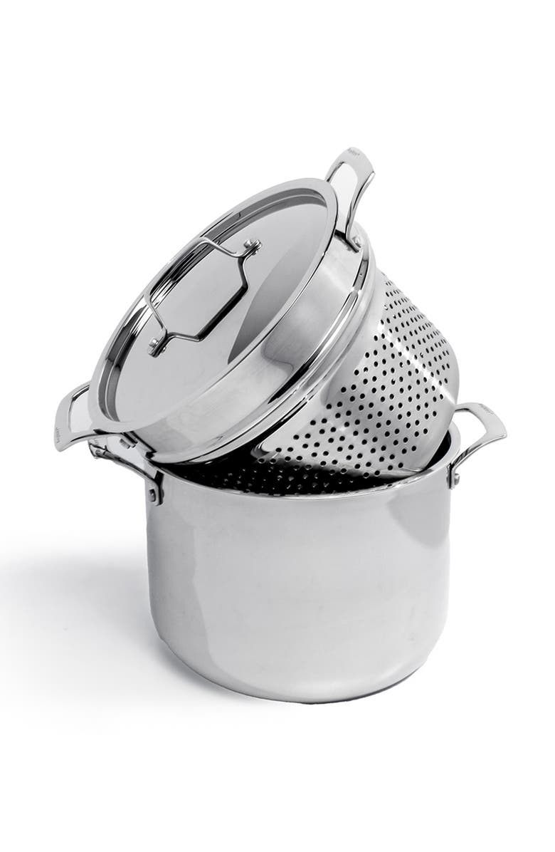 BergHOFF Professional Tri-Ply Stainless Steel Pasta Strainer, Alternate, color, Silver