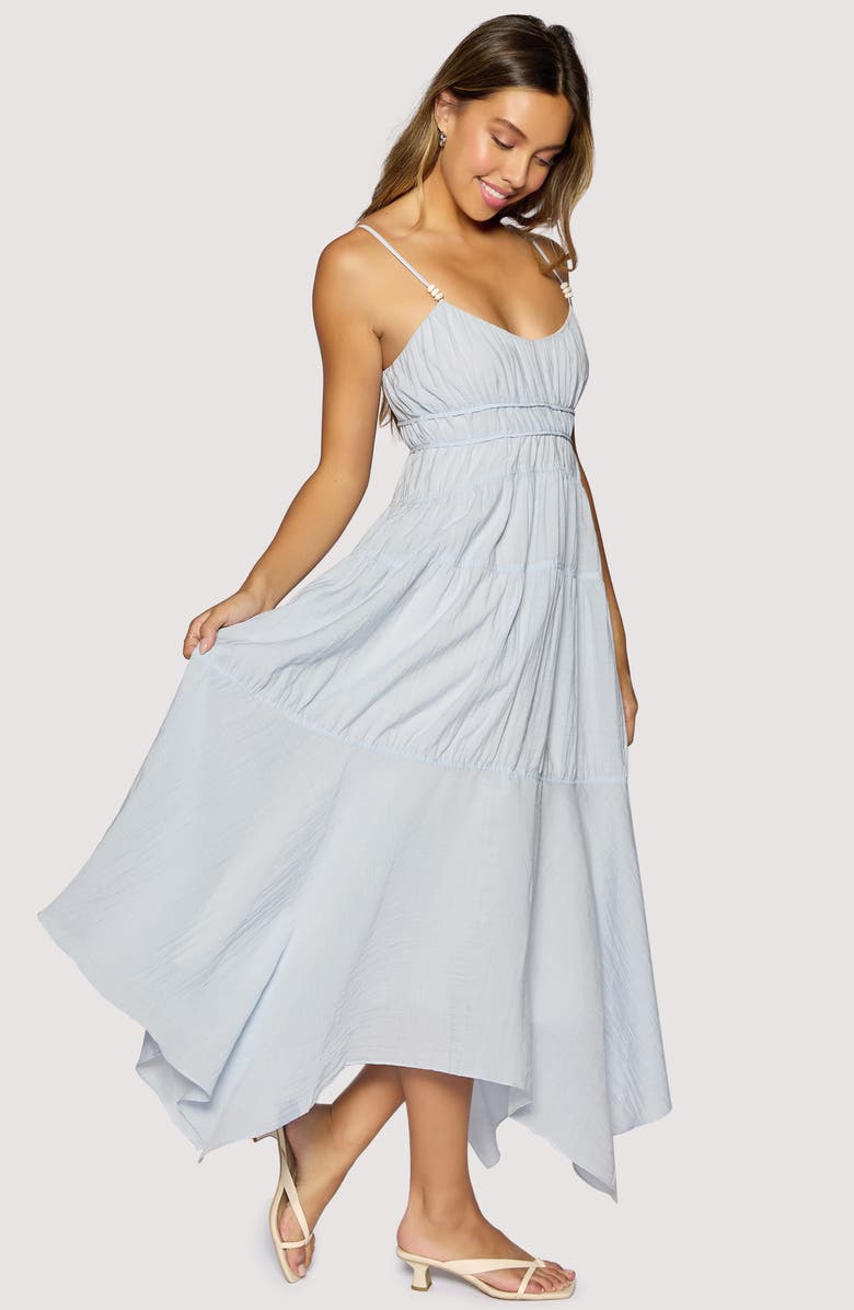 Lost + Wander Oasis Handkerchief Hem Maxi Dress, Alternate, color, Light Blue