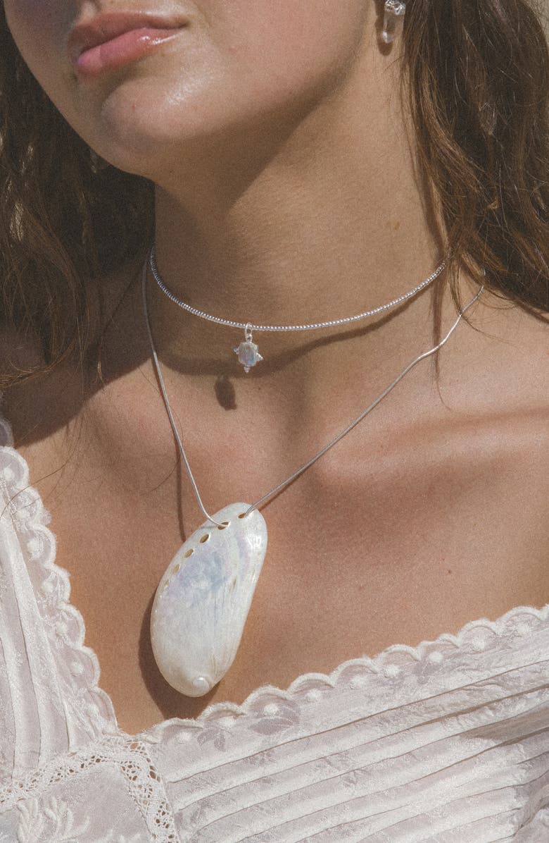 Child of Wild Fire Sky Pendant Collar Necklace, Alternate, color, Silver